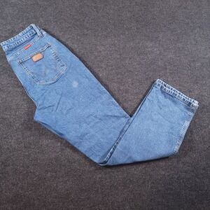 Wrangler Blue Jeans 13x32 Straight Leg Stretch Denim Mid Rise Women's